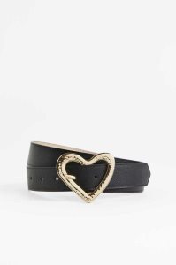 H&M Heart-buckle Gürtel Damen Schwarz | 9148-CXYDQ