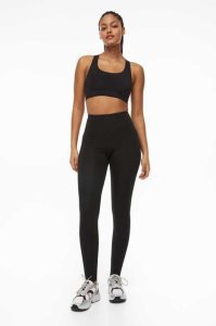 H&M High Taille Sports Leggings Hose Damen Orange | 1879-IGJDY