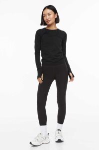 H&M High Taille Sports Leggings Hose Damen Schwarz | 1908-WNYGX