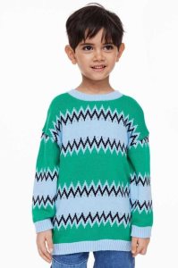 H&M Jacquard-knit Pullover Kinder Hellblau | 7813-WGPIZ