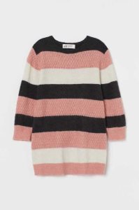 H&M Knit Kurzes Kleid Kinder Dunkelgrau | 4271-XYFBN