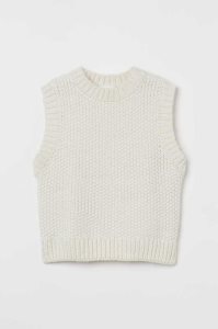 H&M Knit Vest Pullover Damen Hellbeige | 4652-OEAFG