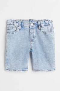 H&M Kompfort Stretch Loose Fit Denim Kurze Hose Kinder Blau Grau | 6547-LGKQY