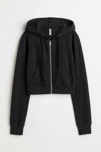 H&M Kurzes Mit Kapuze Jacket Sweatshirt Damen Hellgrau | 5186-OKFJM