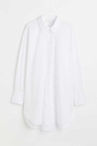 H&M Long Baumwoll Shirt Bluse Damen Dunkelrot | 6409-MHQSC