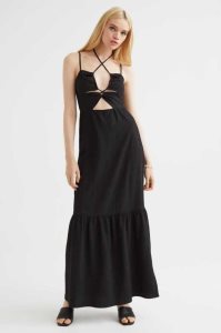 H&M Long Cut-out Kleider Damen Helltürkis | 3610-ICNRH