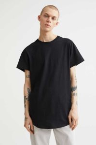 H&M Long Fit T-shirts Herren Dunkelgrau | 9720-XGBWH