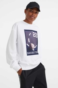 H&M Long-sleeved Basketball Sportbekleidung Kinder Weiß | 1658-RUTVZ