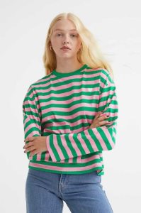 H&M Long-sleeved Printed Oberteile Damen Grün | 2548-EJPBO