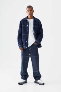 H&M Loose Jeans Herren Blau | 1350-NVCXU