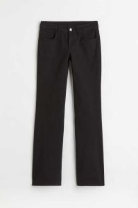 H&M Low Taille Flared Twill Hose Damen Schwarz | 3854-IBJKF