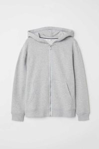 H&M Mit Kapuze Jacke Kinder Hellgrau | 7549-ZJYDI