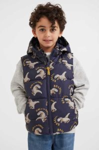 H&M Mit Kapuze Puffer Vest Oberbekleidung Kinder Dunkelblau | 1574-TWOJF