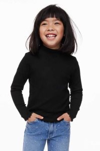 H&M Mock Turtleneck Top Jersey Kinder Rosa | 6120-EYWXI