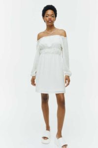 H&M Off-the-shoulder Kleider Damen Rosa | 2456-KTGJY