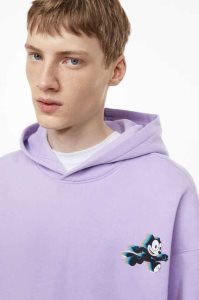 H&M Oversized Fit Printed Hoodie Herren Helllila | 5704-YASFC