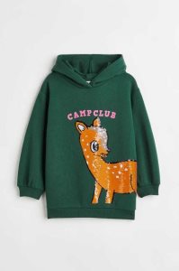 H&M Oversized Hoodie Kinder Dunkelgrün | 9587-YNLTH