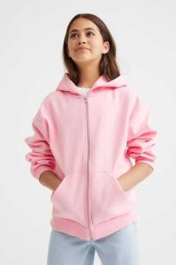 H&M Oversized Mit Kapuze Jacke Kinder Hellgrau | 1347-TPFQA