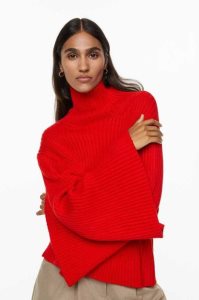 H&M Oversized Mock-turtleneck Pullover Damen Grau Braun | 8042-UNAIY