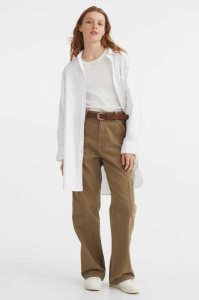 H&M Oversized Oxford Shirt Bluse Damen Grün | 7820-JTYVP