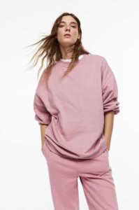 H&M Oversized Sweatshirt Damen Rosa | 7106-NXQZB