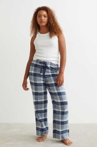 H&M Pajama Pants Nachtwäsche Damen Dunkelblau | 5407-KYHWJ