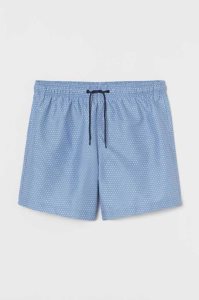 H&M Patterned Shorts Bademode Herren Dunkelblau | 3046-UMWXT