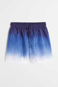 H&M Patterned Shorts Bademode Kinder Blau | 1054-HKYPF