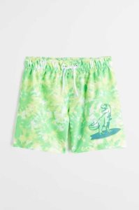 H&M Patterned Shorts Bademode Kinder Grün | 7120-DSOBH