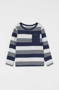 H&M Pocket-detail Shirt Jersey Kinder Dunkelblau | 5864-PGYSM