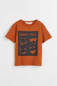 H&M Printed Hemd Kinder Dunkelblau | 5160-XMFHY