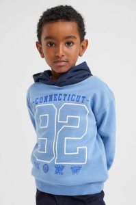 H&M Printed Hoodie Kinder Helltürkis | 6832-MBNEP