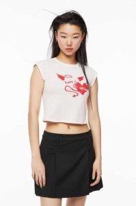 H&M Printed Oberteile Damen Hellrosa | 7049-EYSJU