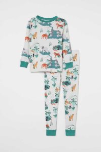 H&M Printed Pyjama-paket Kinder Dunkelblau | 4519-KZDGP