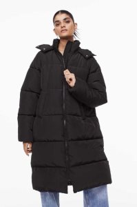 H&M Puffer Jacke Damen Schwarz | 9516-THDXU