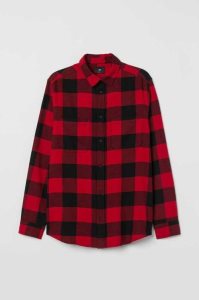 H&M Regular Fit Flannel Hemd Herren Hellgrau Grün | 5103-LOCZU