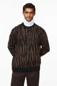 H&M Regular Fit Jacquard-knit Pullover Herren Braun | 3027-KXVFQ