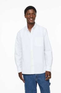 H&M Regular Fit Oxford Hemd Herren Dunkelblau | 0157-RPUGE