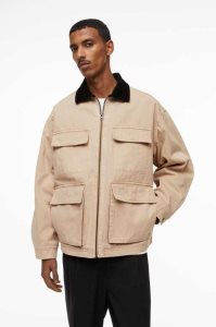 H&M Regular Fit Utility Jacke Herren Hellbeige | 2087-GXMVQ