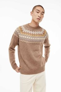 H&M Relaxed Fit Jacquard-knit Pullover Herren Dunkelgrau | 5729-XKTYF