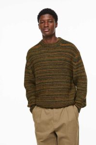 H&M Relaxed Fit Rib-knit Pullover Herren Beige | 0942-ALZFW