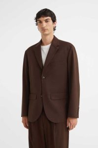 H&M Relaxed Fit Unconstructed Jacket Blazer Herren Dunkelbraun | 0416-JFUGZ