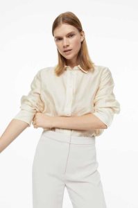 H&M Relaxed-fit shirt Bluse Damen Grün | 9231-KFDJL