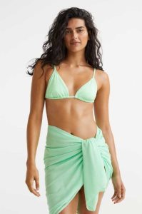 H&M Sarong Strandkleidung Damen Grün | 6789-GQNBE