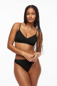 H&M Seamless Gepolstert Bra Unterwäsche Damen Schwarz | 3547-YUGOE