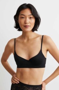 H&M Seamless Jersey Push-up Bra Unterwäsche Damen Schwarz | 8034-EJWDY