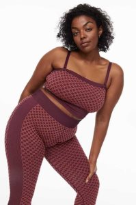 H&M Seamless Light Support Bandeau Sports Top