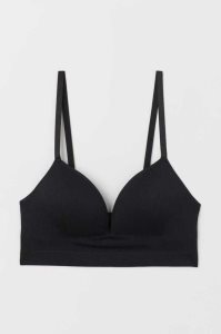 H&M Seamless Push-up Bra Unterwäsche Damen Schwarz | 5012-NYUXO