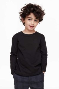 H&M Shirt Jersey Kinder Tiefesblau | 1427-UQOPV