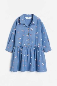 H&M Shirt Kurzes Kleid Kinder Blau | 4906-UAFLS